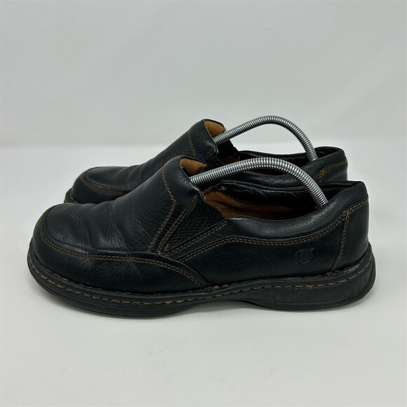 Born Men\'s Loafers Black Leather Slip-On Comfort Shoes Size 12 EU 43 Casual main image 10